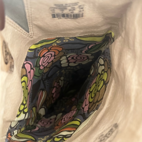 NWOB Gray Fossil Felecia Leather Woven Western Cowboy boots size 10 - Picture 7 of 8